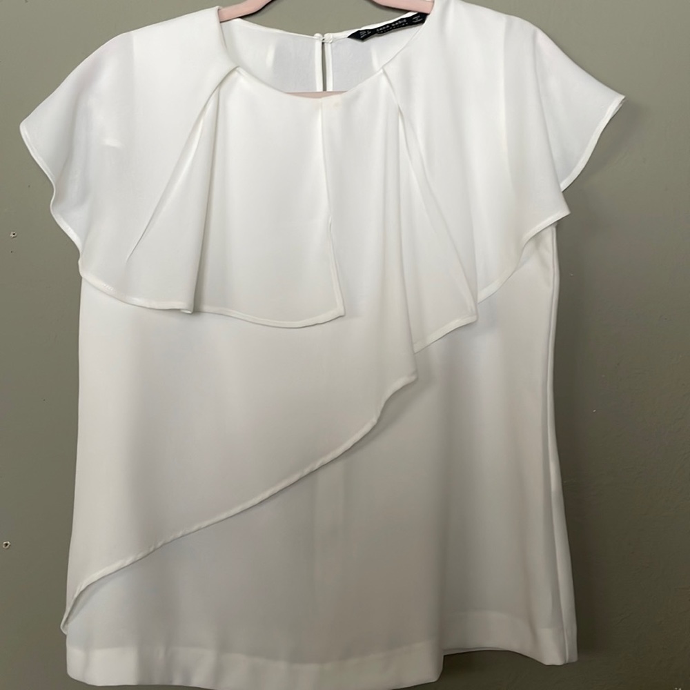 Zara white layered top